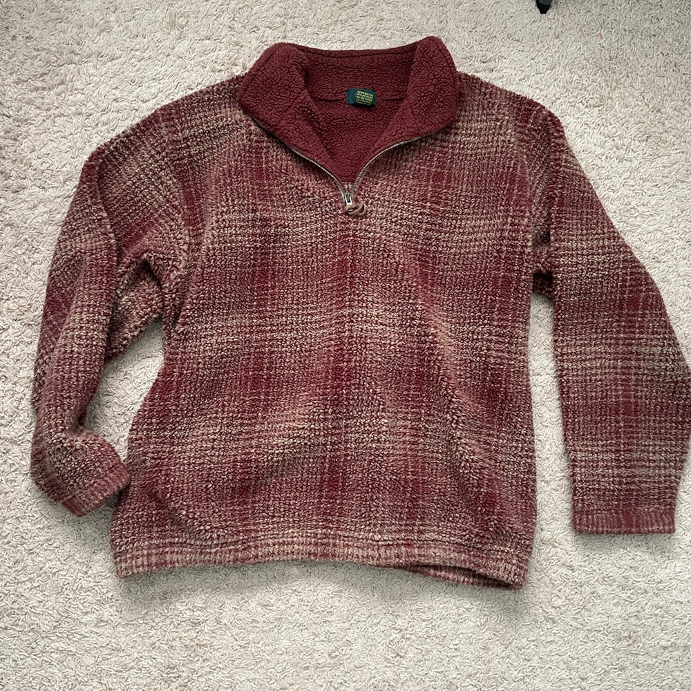 Cozy Sherpa fleece quarter zip sweatshirt